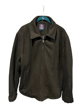 Chaps VINTAGE Men's Black Zip-Front Wool Jacket